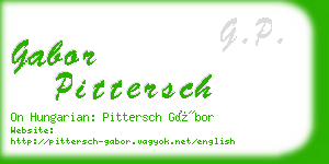 gabor pittersch business card